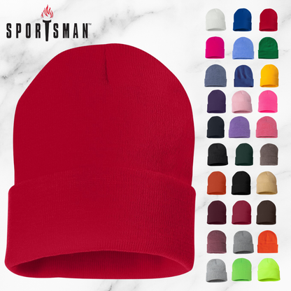 Premium 12” Cuffed Knit Beanie – Warm, Soft & Unisex Winter