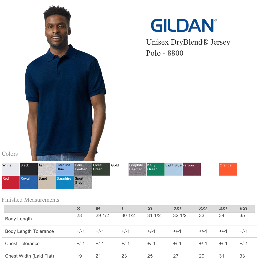 Gildan DryBlend Jersey Polo | Everyday Comfort | S–5XL