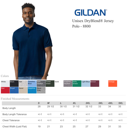 Gildan DryBlend Jersey Polo | Everyday Comfort | S–5XL