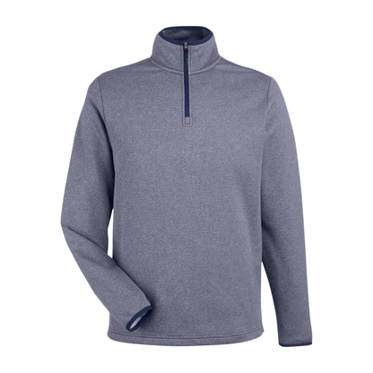 Men’s Heathered Stripe Quarter-Zip Pullover | Moisture-Wick