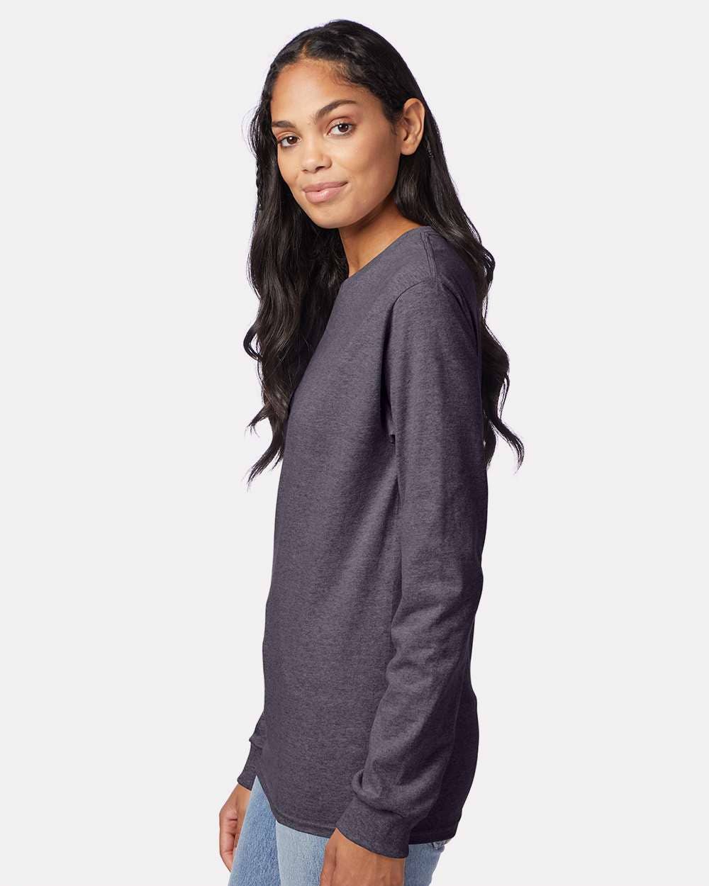 Hanes Long Sleeve Tee | 100% Cotton Classic Soft & Comfort