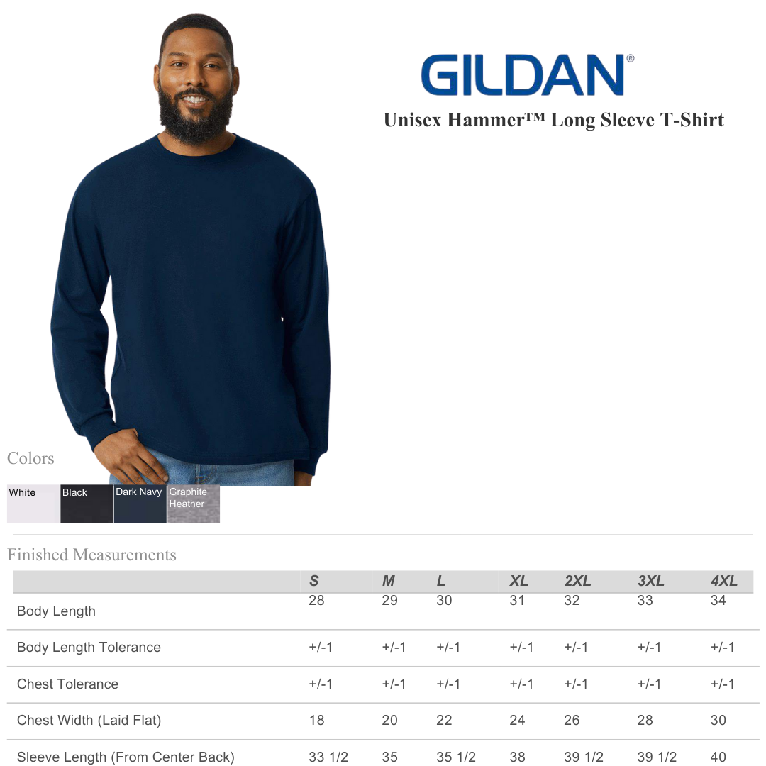 Gildan Premium Heavyweight Long Sleeve Cotton T-Shirt