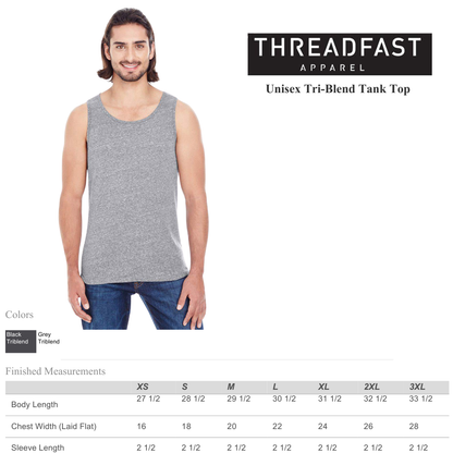 Premium Unisex Tri-Blend Tank Top Lightweight & Soft