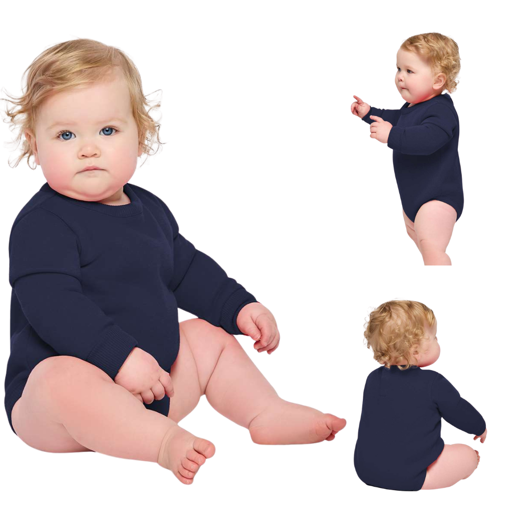 Infant Cotton Long Sleeve Bodysuit Warm & Cozy Fit