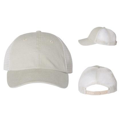 Vintage Style Pigment-Dyed Trucker Hat – Adjustable Fit