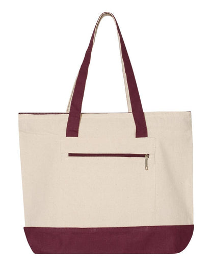 Large Zippered Canvas Tote Bag – Heavyweight Everyday Carry