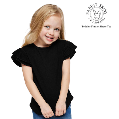 Toddler Cotton Flutter Sleeve Tee Lightweight Comfort
