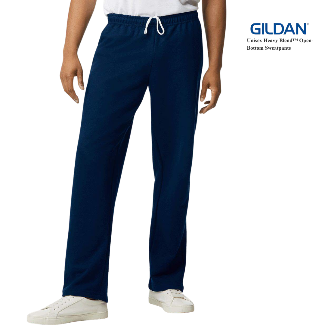 Gildan Unisex Open Bottom Sweatpants Relaxed Fit Fleece Pant