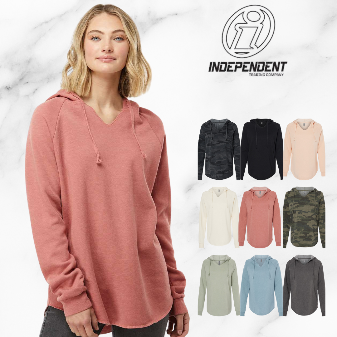 Women’s California Wave Wash Hoodie  Lightweight Relaxed Fit