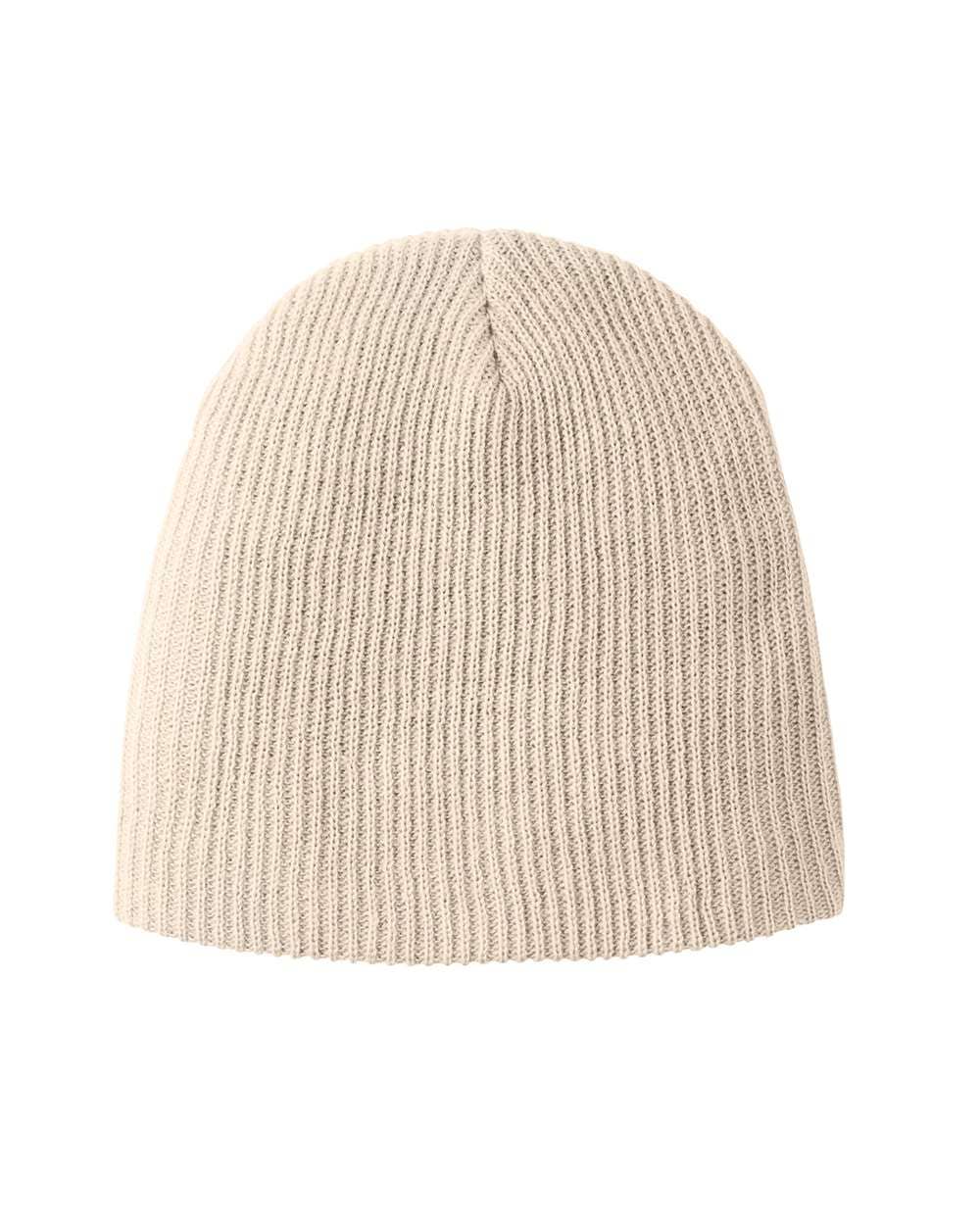 Unisex Athletic Acrylic Knit Beanie | Russell Patch Detail