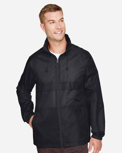 Unisex Lightweight Hooded Windbreaker Jacket Water-Resistant
