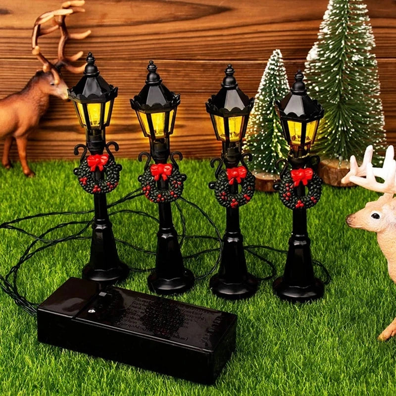 4Pcs/Set Christmas Mini Street Light - TheWorldOfMYes