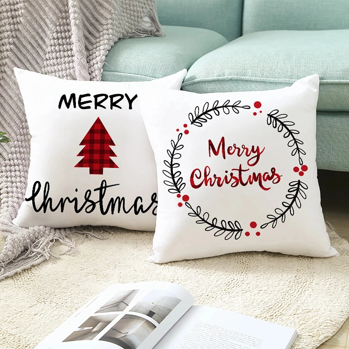 45cm Christmas Cushion Cover - TheWorldOfMYes