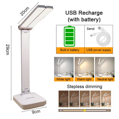 LED Desk Lamp 3 Levels Night Light Touch - TheWorldOfMYes