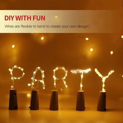 10pcs LED Wine Bottle Cork String Lights - TheWorldOfMYes