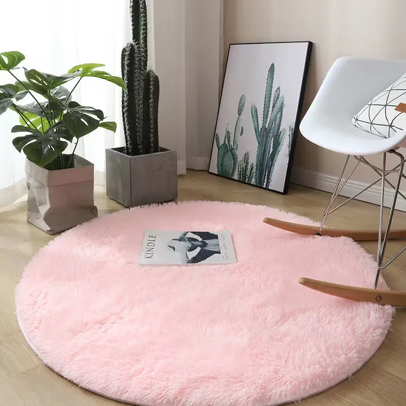 Plush Round Fluffy Carpet - TheWorldOfMYes