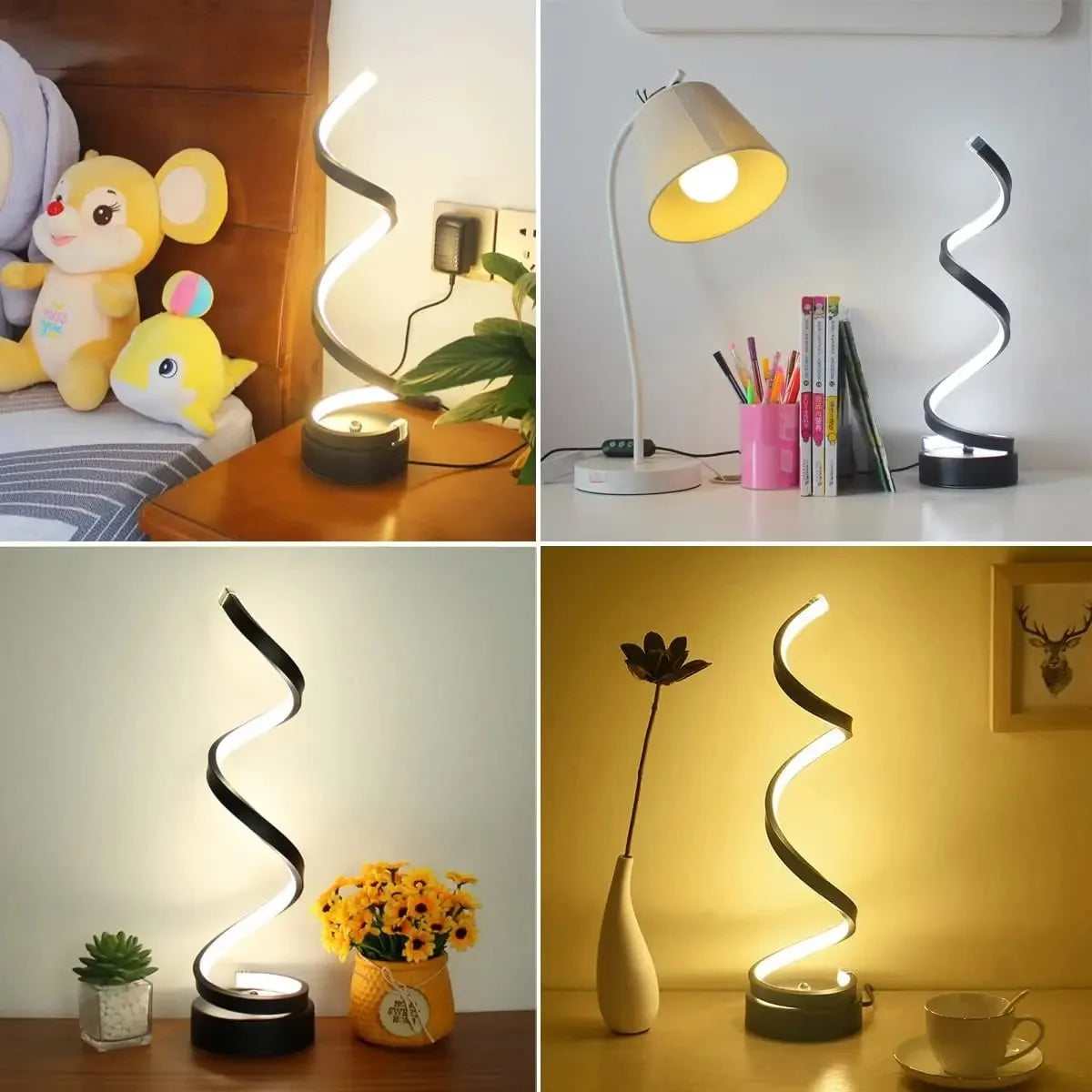 Table Modern Spiral Lamp - TheWorldOfMYes