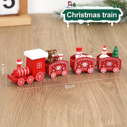 Christmas Wooden Train Decoration - TheWorldOfMYes