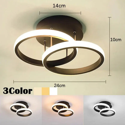 Household LED Chandelier Three Colors Lamp Modern Style Ceiling Lamp - TheWorldOfMYes