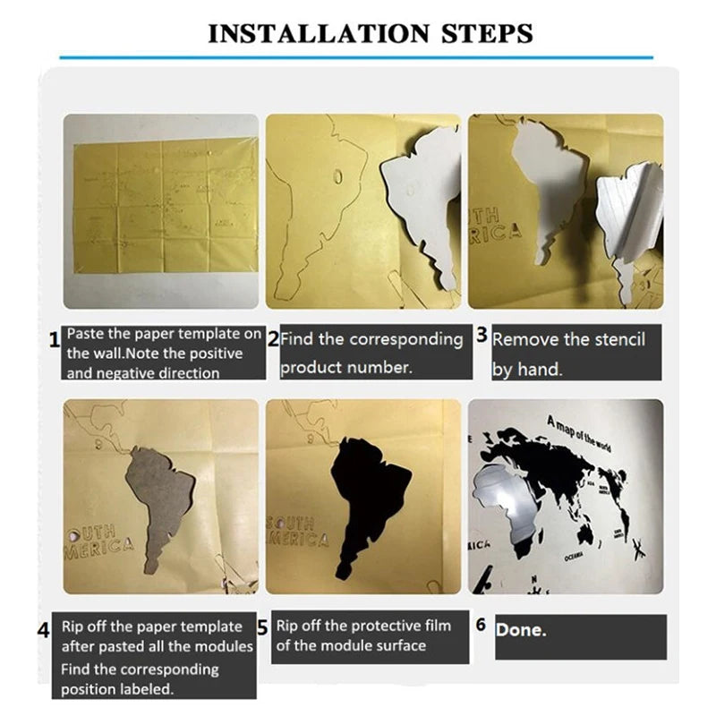 3D Acrylic Wall World Map - TheWorldOfMYes