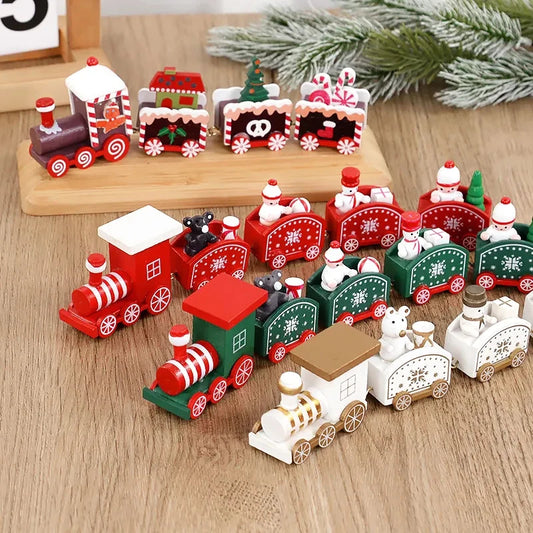 Christmas Wooden Train Decoration - TheWorldOfMYes