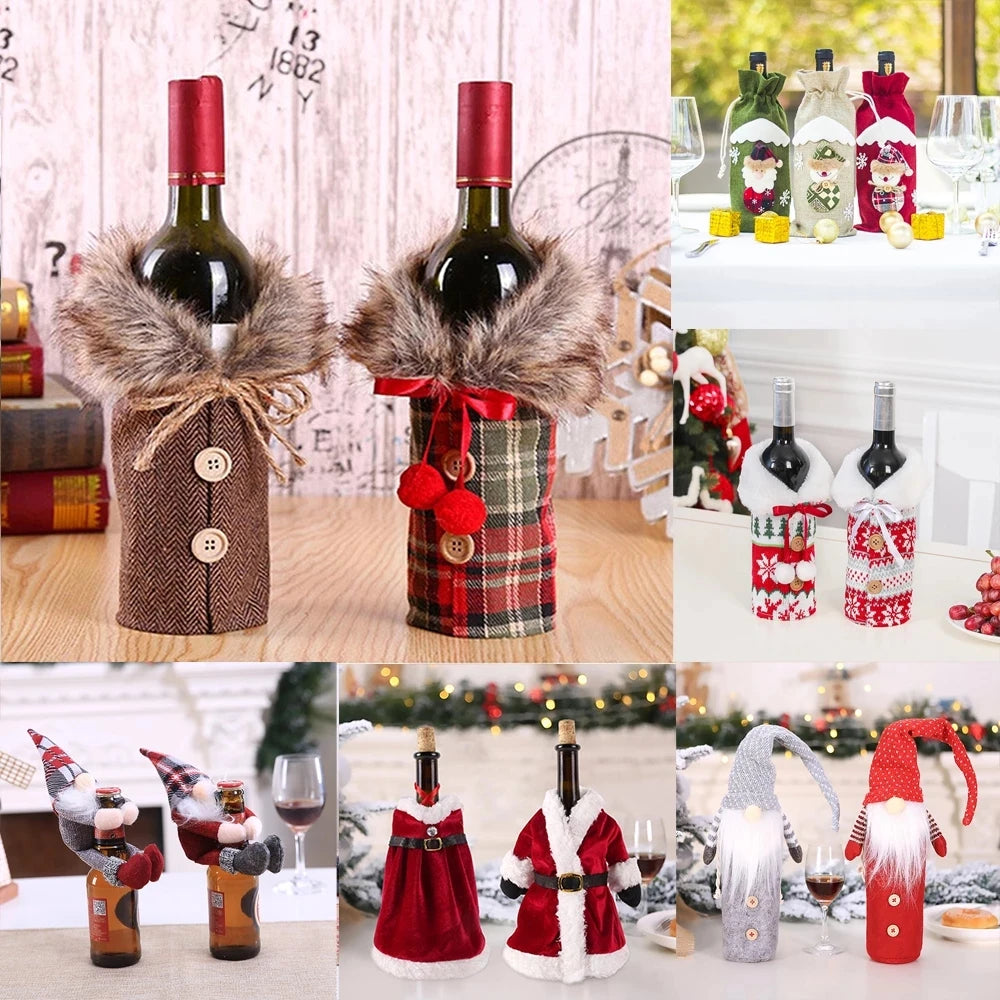 Christmas Wine Bottle Decoration - TheWorldOfMYes