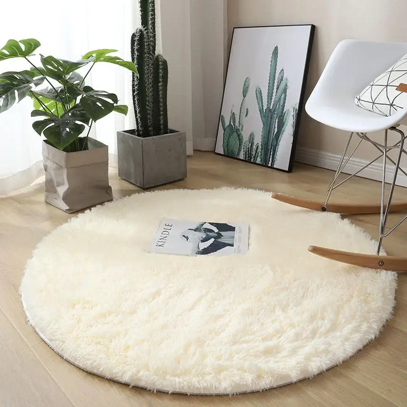 Plush Round Fluffy Carpet - TheWorldOfMYes