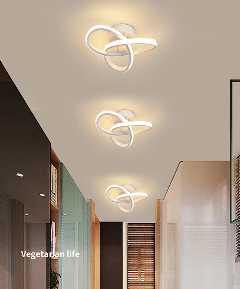 Household LED Chandelier Three Colors Lamp Modern Style Ceiling Lamp - TheWorldOfMYes