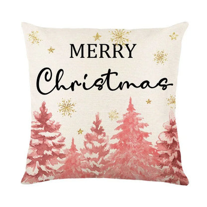 Linen Merry Christmas Pillow Cover - TheWorldOfMYes