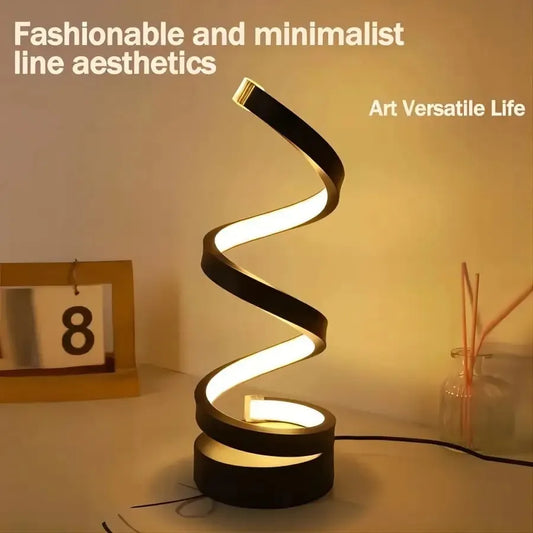 Table Modern Spiral Lamp - TheWorldOfMYes