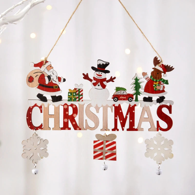 Gnome Santa Claus Wooden Hanging Ornament - TheWorldOfMYes