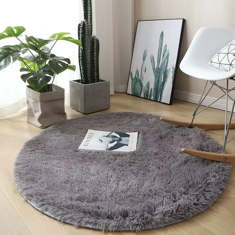 Plush Round Fluffy Carpet - TheWorldOfMYes