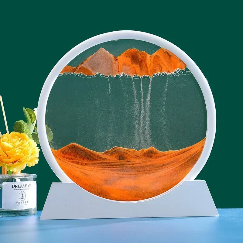 3D Flowing Sand Art Round Glass - TheWorldOfMYes