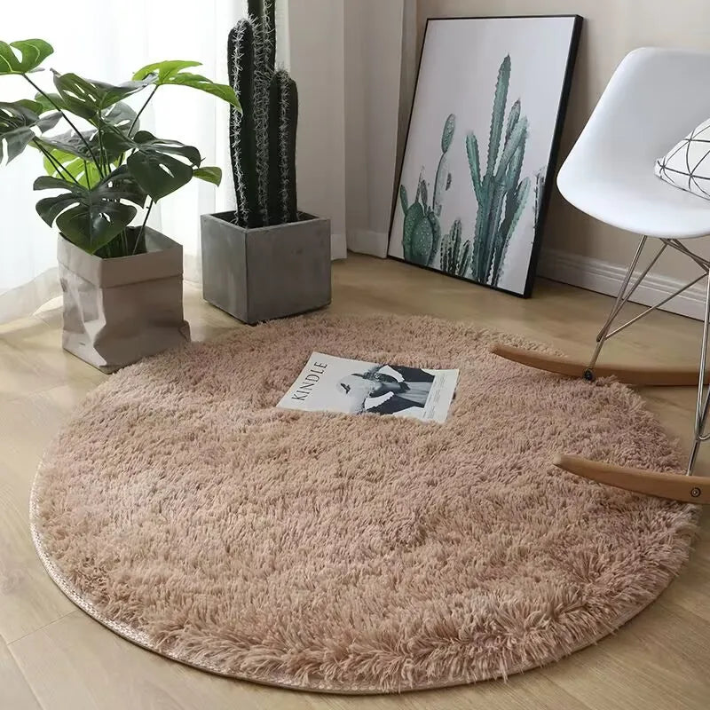 Plush Round Fluffy Carpet - TheWorldOfMYes