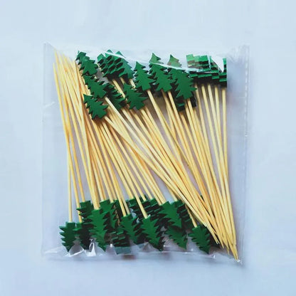 50Pcs/set Christmas Bamboo Sticks - TheWorldOfMYes