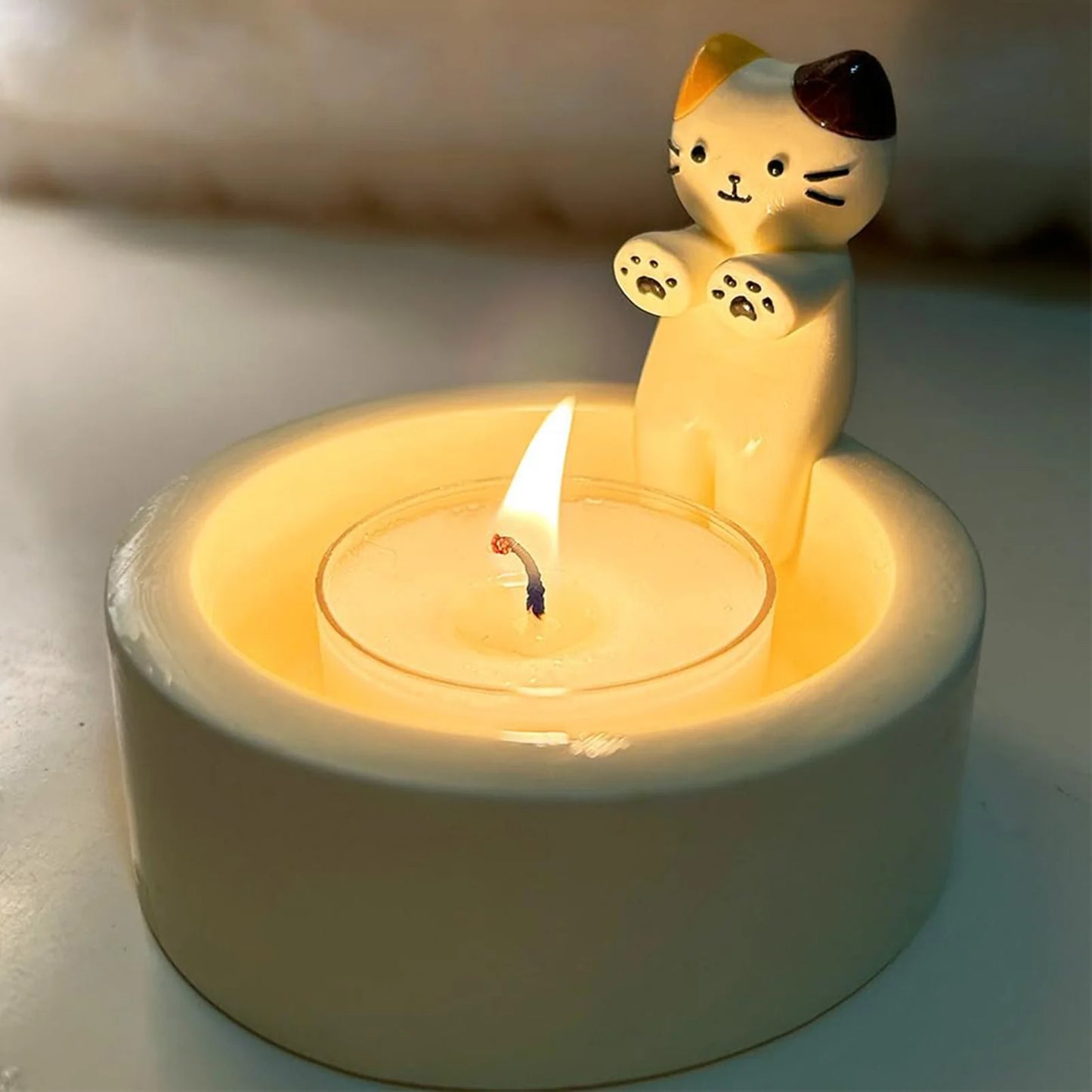 Kitten Candle Holder for Home or Office Décor - TheWorldOfMYes