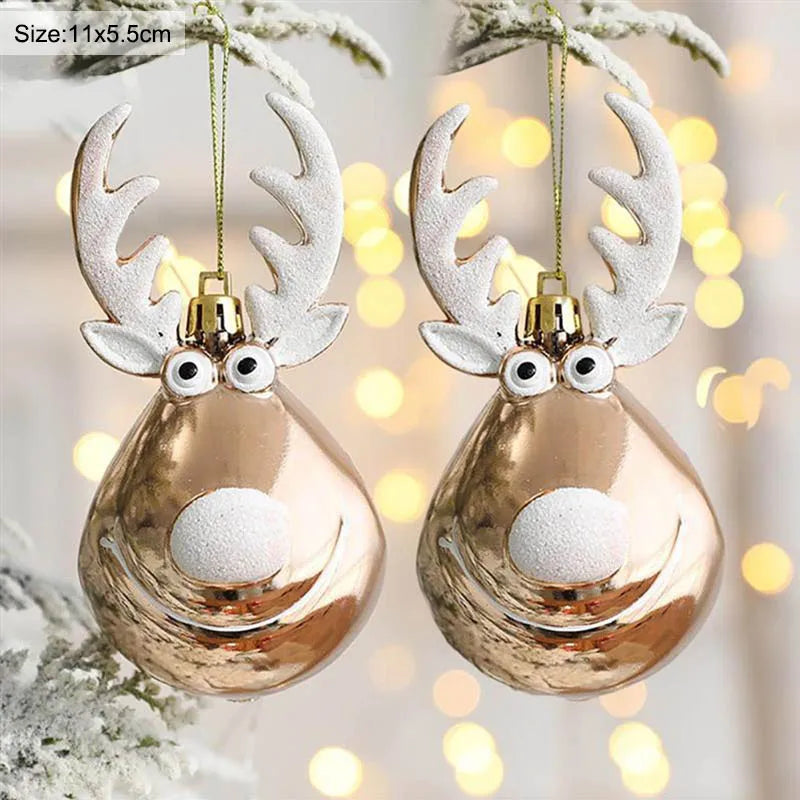 2pcs Elk Christmas Ornaments - TheWorldOfMYes