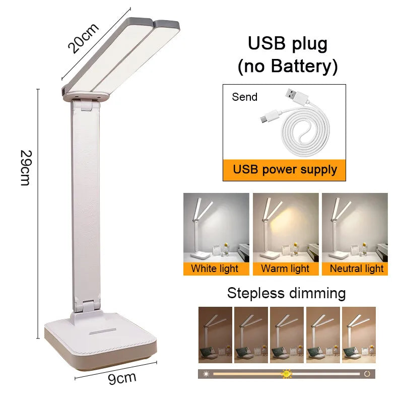 LED Desk Lamp 3 Levels Night Light Touch - TheWorldOfMYes