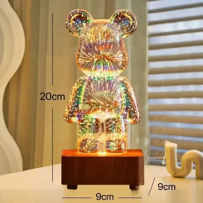 3D Firework Bear Projector Lamp - TheWorldOfMYes