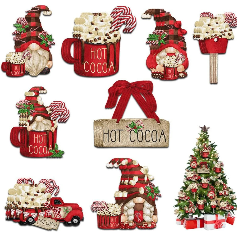 24pcs Wooden Christmas Decorations - TheWorldOfMYes