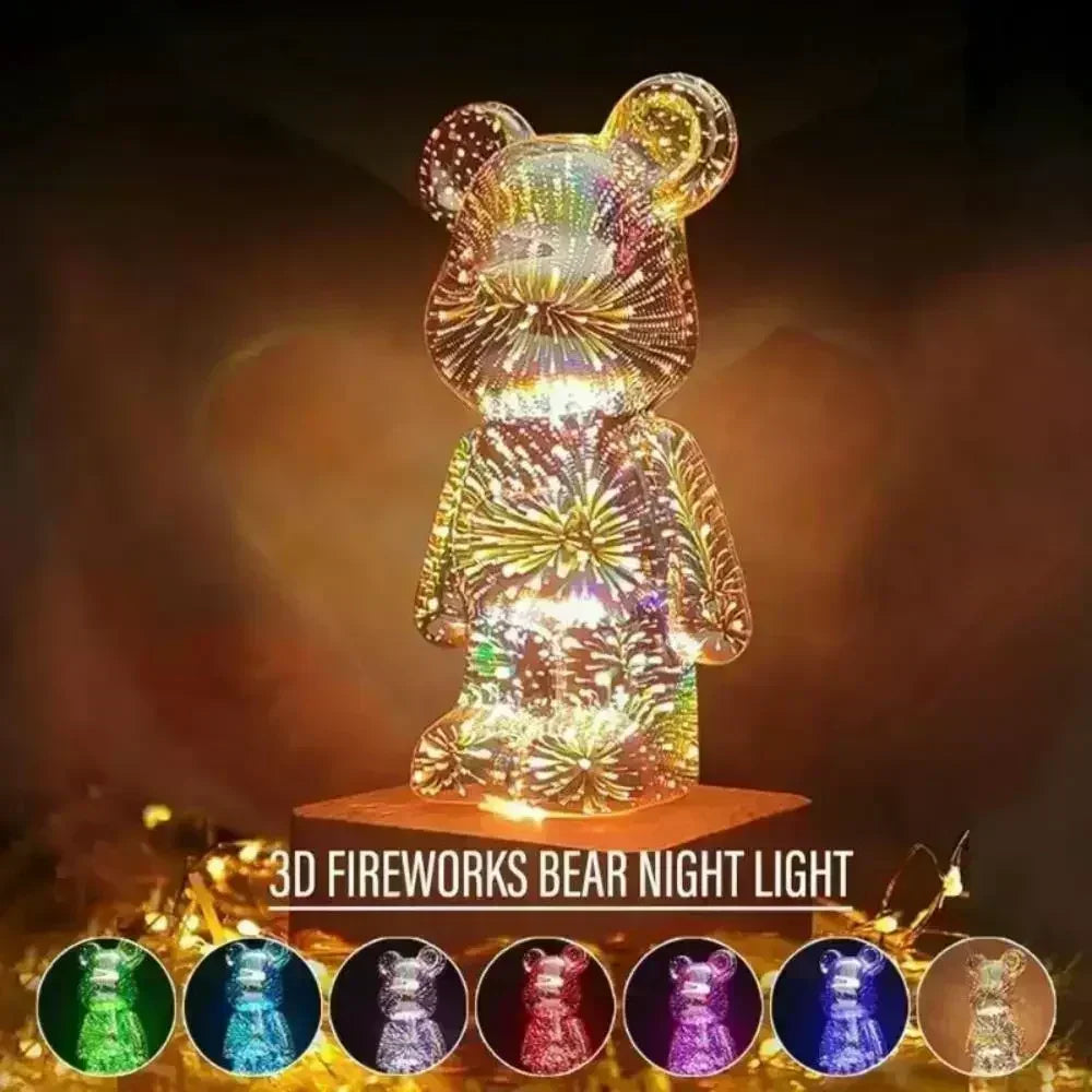 3D Firework Bear Projector Lamp - TheWorldOfMYes