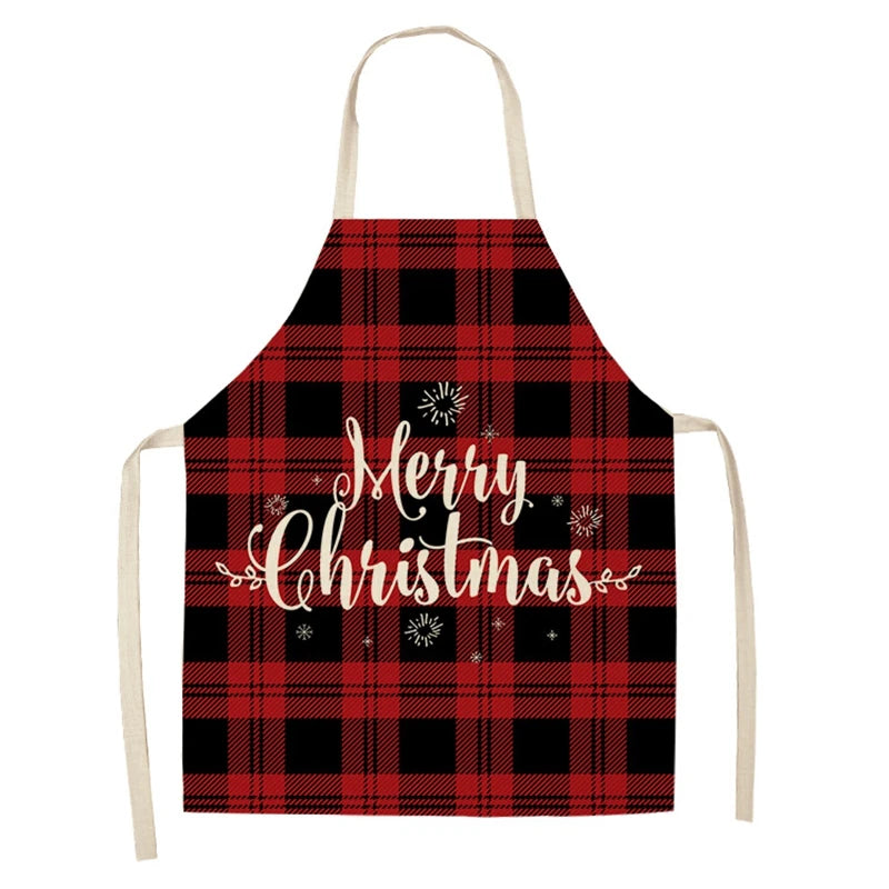 Linen Merry Christmas Apron - TheWorldOfMYes