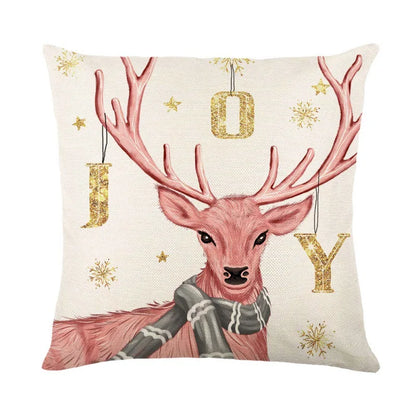 Linen Merry Christmas Pillow Cover - TheWorldOfMYes