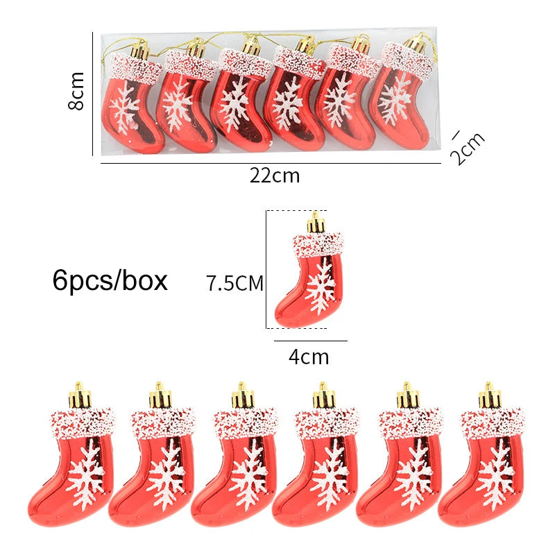 6pcs/box Christmas Tree Ornaments - TheWorldOfMYes