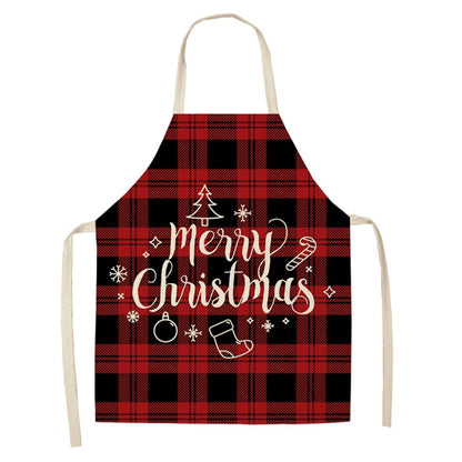 Linen Merry Christmas Apron - TheWorldOfMYes