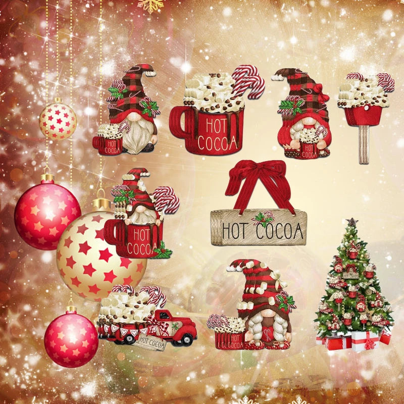 24pcs Wooden Christmas Decorations - TheWorldOfMYes