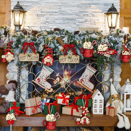 24pcs Wooden Christmas Decorations - TheWorldOfMYes