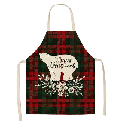 Linen Merry Christmas Apron - TheWorldOfMYes