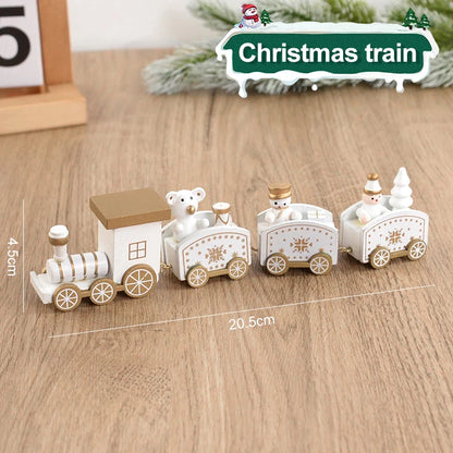 Christmas Wooden Train Decoration - TheWorldOfMYes