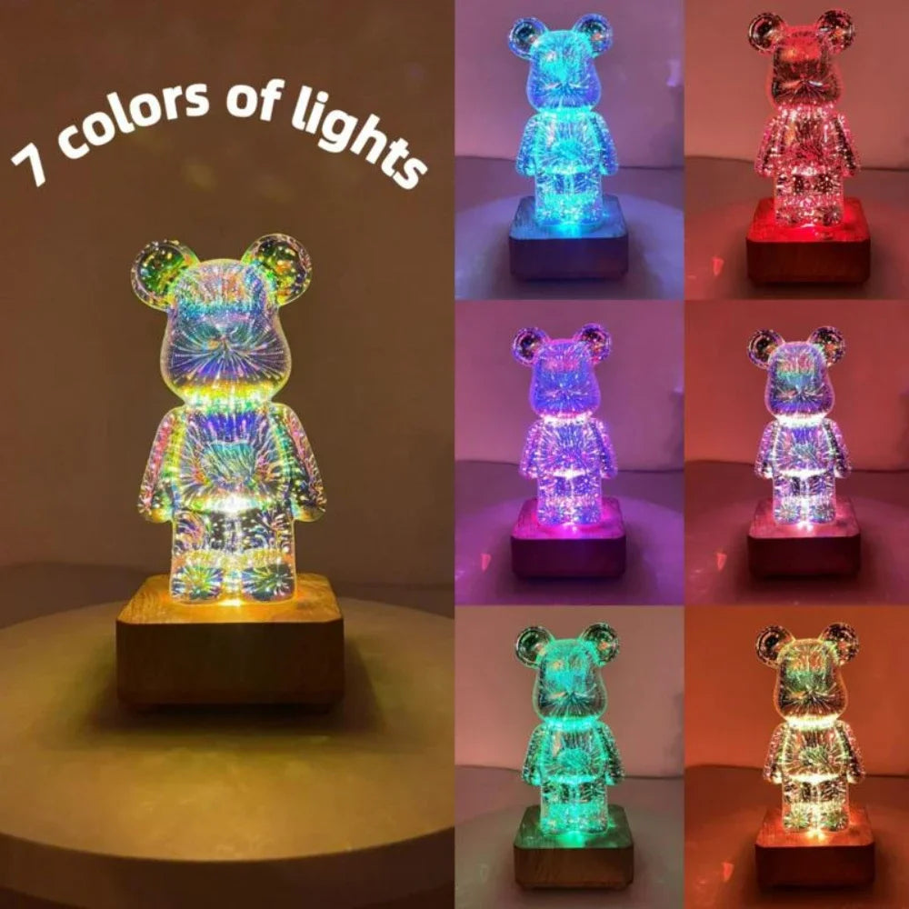 3D Firework Bear Projector Lamp - TheWorldOfMYes